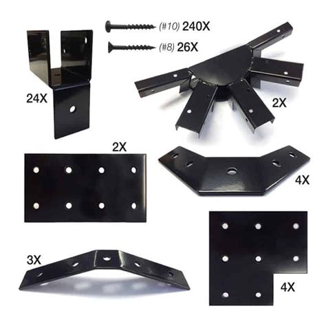 gazebo metal bracket kit|gazebo kits with metal roof.